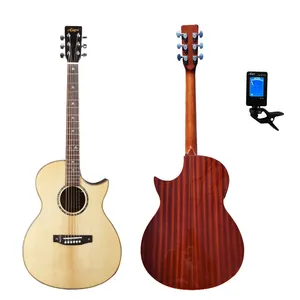 Aiersi العلامة التجارية اليدوية المهنية لمعان التشطيب 40 بوصة قيثارة خشبية عالية الجودة أعلى الماهوجني كوتاواي الصلب سلسلة الغيتار الصوتية