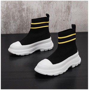 New High Cut Thick Sole <b>Height</b> <b>Increasing</b> Outdoor Fashion Casual <b>Shoes</b>, Fashionable Socks <b>Shoes</b>, Mesh Breathable Men's <b>Shoes</b> - Product Image 6