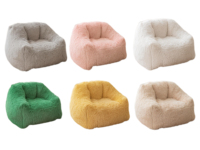 Faible MOQ Fauteuil Poire Confortable en Mousse Garnie de Fourrure PV, Canapé Souple pour Chambre, Salon, Décoration Intérieure