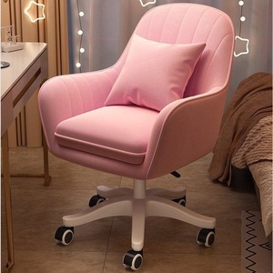 Modern Ergonomic Furniture <b>Adjustable</b> Height Elegent Comfortable Pink Velvet Swivel <b>Office</b> Chair - Product Image 5