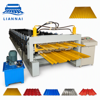 Machine de formage à froid pour tôles de toiture en acier double couche Lian Nai, équipement de profilage métallique en zinc pour tuiles de toit