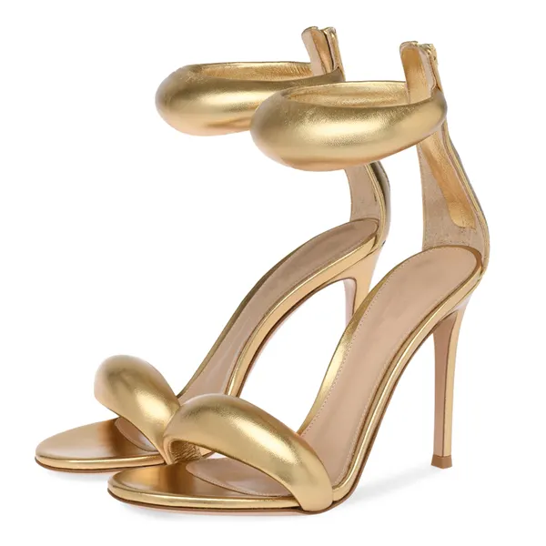 Hoslasen custom logo shoes foam straps fashion sandals good gold shoes sandals pointed heel shoes sandals 2022 women