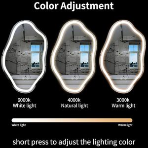 Đám mây không thường xuyên led phòng tắm Gương đèn chống sương mù Dimmable có thể điều chỉnh 3 màu sắc cri90 + nút cảm ứng thắp sáng phòng tắm - Product Image 5