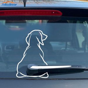 1-Piece Dog Car Window Sticker - Waterproof Vinyl Peeking Decal For Car, Laptop, Wall (Left Side)