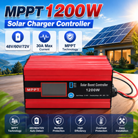 Contrôleur de charge solaire MPPT 1200W à haute efficacité, régulateur solaire 48V 60V 72V, chargeur de batterie pour camping-car, maison, système hors réseau