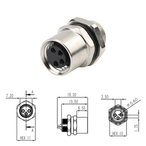 Chất lượng cao M8 Vòng ổ cắm hàng không cắm 2-8 pins IP67 không thấm nước phía trước phía sau gắn kết nam nữ kết nối tùy chỉnh - Product Image 6