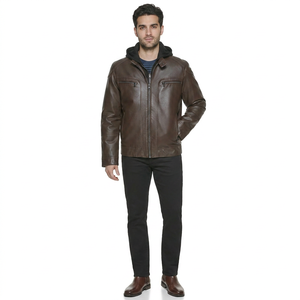 Chaqueta de Cuero para Hombre, Impermeable, la Más Vendida, Ropa de Invierno, Chaqueta de Cuero para Hombre, Oferta, Chaqueta de Cuero para Hombre - Product Image 1