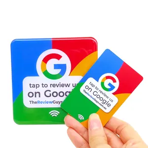RZX Logo kustom dicetak 13.56MHz kartu kontrol akses bisnis RFID yang dapat diprogram NFC tanpa sentuhan untuk ulasan Google