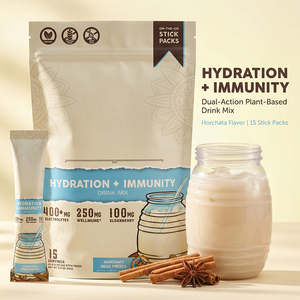 Polvo Electrolítico Hidratante de Marca Privada Directo de Fábrica, Mezcla para Bebida Horchata con Baya del Saúco, 15 <span class=keywords><strong>Sobres</strong></span> Individuales - Product Image 4