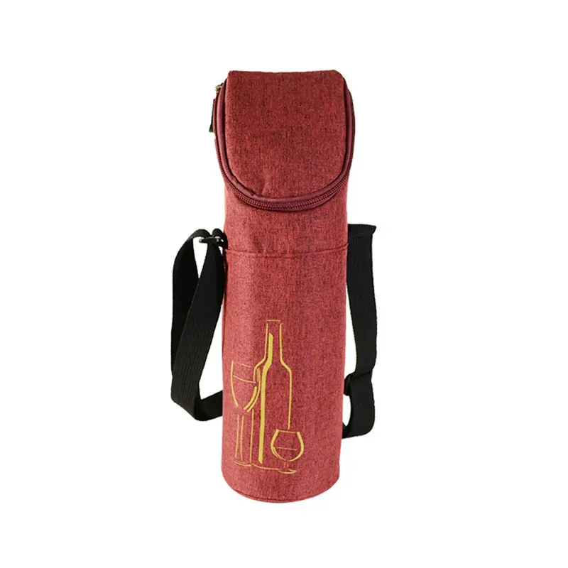 Vietnam Portable canvas single red wine bag zipper red wine bag customized logo pattern high quality wine bags