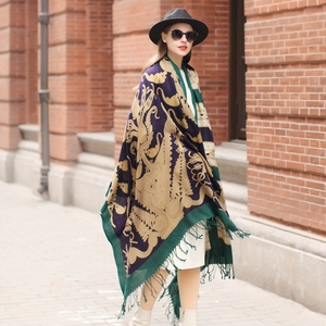 Winter Luxury Oversize Large Blanket Pashmina Shawls Soft Dupatta 100% Pure <strong>Wool</strong> Floral Scarf <strong>Wraps</strong> for Women - Product Image 3