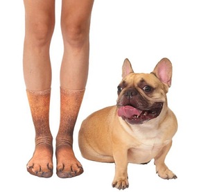 Drôle 3D Animal Chaussettes pour Hommes Femmes High Crew Printemps Tricoté avec Logo sur le Corps Avec <span class=keywords><strong>Adulte</strong></span> Chat Chien Tigre Léopard Griffes - Product Image 1