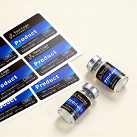 Etiquetas de Vinilo Personalizadas para Viales de 3ml, 5ml y 10ml, con Código de Barras, Alta Adhesión, Resistentes al Agua, Impresión UV Láser, Logotipo Personalizado, Resistentes al Aceite