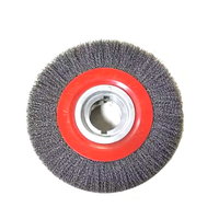 Brosses de nettoyage industrielles en fil d'acier ondulé rondes de 6 pouces à face étroite pour l'élimination de la rouille