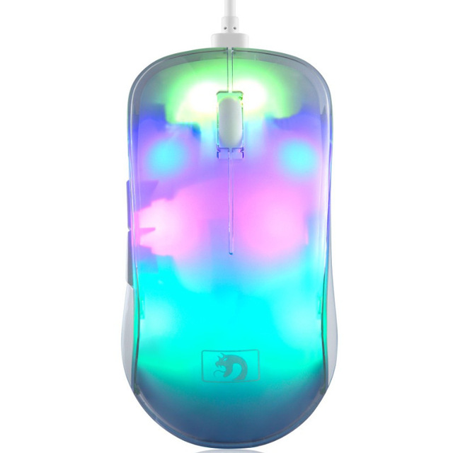 Xinmeng M368 USB Optical LED 2.4G Wireless Gaming Mouse-Rechargeable Transparent Colorful Design for Desktop/Laptop