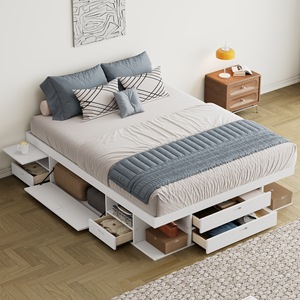 White Multi Functional <b>Kids</b> Bed With <b>Storage</b> Drawers For Bedroom Child Use - Product Image 1