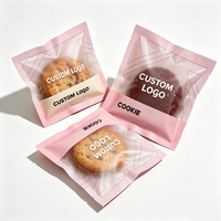 Sacs en plastique transparents givrés imprimés sur mesure, thermoscellables, pour l'emballage de biscuits, bonbons et friandises individuels