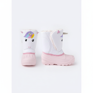 OZKIZ Korean Style Unicorn Boots for Girls 2-7 Years Warm Winter Fashion Synthetic Upper Material Wholesale - Product Image 2