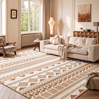 Cashmere-feeling Carpet Low Pile Vintage Persian Floral Rug Soft Anti-fatigue Living Room Bedroom Carpets Homedecor Area Rugs
