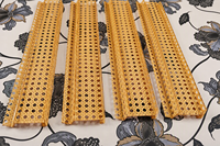 Support de Mahjong en Acrylique à Motif Tressé Rotin, Lot de 4 Poussoirs Pliables, Écologique, Durable et Portable pour le Mahjong Américain