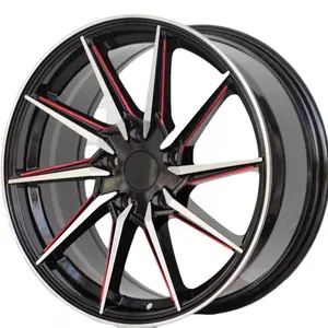 Red Sharp Spoke High Quality 16 17 Inch 4/5/8/10*100/105/108/110/112/114.3 Passenger Car Alloy Wheel S Rims Blacked MF