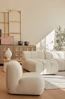 Meubles de salon minimalistes scandinaves, tissu en peau de mouton Wabi Sabi, canapé moderne décontracté, fauteuil beige