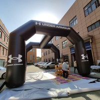 Puerta de arco deportiva inflable para exteriores personalizada, arcos de línea de inicio y meta de Material Oxford para publicidad y promoción