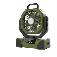 Ventilateur portable sans pales à brume d'eau oscillante pour camping, avec télécommande, quatre vitesses, moteur sans balais, en plastique