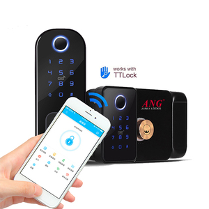 TTlock Haute Sécurité Double Face Empreinte Digitale Mot de Passe Serrure Intelligente Bois et Acier Porte pour Maison Hôtels WiFi Connecté Clé en Aluminium - Product Image 1