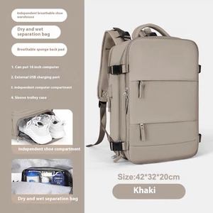 Đa chức năng công suất lớn khô ướt tách cách nhiệt ba lô chống thấm nước với dây kéo đóng cửa thời trang phong cách unisex - Product Image 2