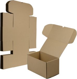 Boîtes d'expédition 11x6x6 pouces, boîte en carton ondulé brun, emballage pour envoi postal, pour l'emballage des petites entreprises - Product Image 2