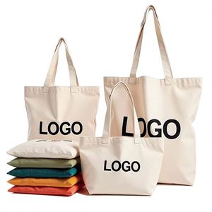 Bolsas de Tela de Algodón Ecológicas de Alta Calidad, Bolsas Publicitarias de Lona Medianas Personalizadas, Atractivas Bolsas de Compras con Cierre y Patrón de Letras - Product Image 3