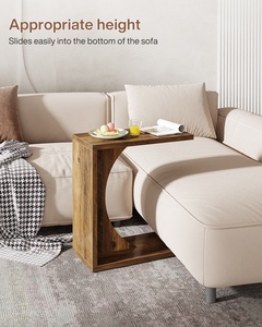 Mesa de sofá Tribesigns para espacio pequeño Mesa auxiliar de sofá pequeño para sala de estar Dormitorio Mesa auxiliar en forma de C - Product Image 3