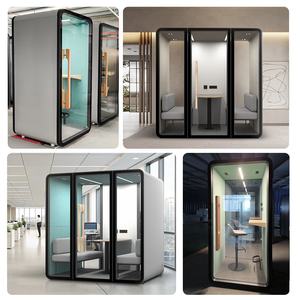 Cabine acoustique mobile moderne personnalisable, petite nacelle de <span class=keywords><strong>réunion</strong></span> pour boîte à son de bureau, cabine de travail ventilée, abri de collaboration - Product Image 4