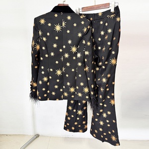 <span class=keywords><strong>Ensemble</strong></span> de veste et pantalon en <span class=keywords><strong>velours</strong></span> brodé OUDINA en stock, <span class=keywords><strong>ensemble</strong></span> deux pièces long avec blazer, costumes pour femmes - Product Image 6