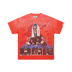 Camiseta Oversize de Algodón 100% Pesado DUAA en Oferta, con Estampado Retro de Graffiti y Pedrería, Estilo Urbano para Hombre, Antiarrugas - Product Image 1
