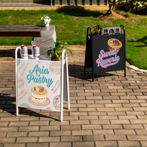 Papan pemasaran promosi bisnis tanda aluminium sisi ganda tampilan Poster berdiri untuk toko toko - Product Image 4