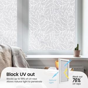 Película de <span class=keywords><strong>Privacidad</strong></span> para <span class=keywords><strong>Ventanas</strong></span> con Patrón de Hojas, PVC, para <span class=keywords><strong>Ventanas</strong></span> de Vidrio, Sin Pegamento, Autoadhesiva, Anti-UV, Bloqueador Solar, Pegatinas Decorativas para Baño - Product Image 3
