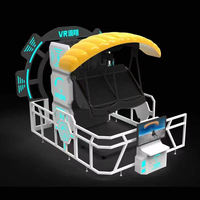 Simulador de movimiento comercial Parque temático interior VR Atracción Simulador 9D Cine VR Máquina de juego Paracaídas VR blanco a la venta