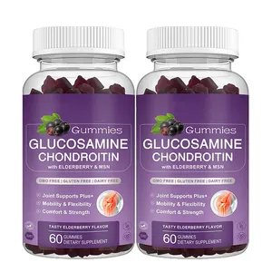 Glucosamine Chondroitin Gummies Extra Strength Joint Support Gummies with MSM and Elderberry for Natural Joint Support