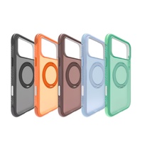 Coque de téléphone magnétique antichute antichoc couleur orange avec support anneau et motif zèbre latéral pour iPhone 17 18 PRO