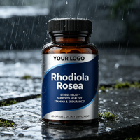Capsules d'extrait de Rhodiola Rosea pur et naturel, en gros, fourniture d'usine, marque privée