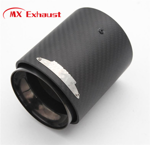 Embouts d'échappement MX à sortie unique 93 mm en fibre de carbone + acier inoxydable pour BM*W M1 M2 M3 F82 G80 - Product Image 4