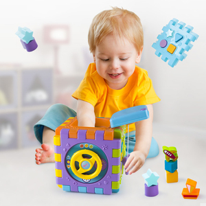 Jouets <span class=keywords><strong>d</strong></span>'apprentissage interactifs pour enfants <span class=keywords><strong>6</strong></span> en 1, puzzle multifonctionnel, tambour à claquer, assemblage, <span class=keywords><strong>cube</strong></span> <span class=keywords><strong>d</strong></span>'activités pour bébé - Product Image 6