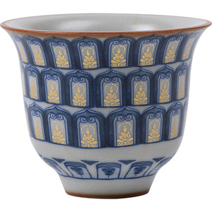 Taza individual de porcelana cilíndrica Guanlan Ru Kiln, taza de maestro personal para té Kung Fu - Product Image 5