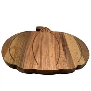 Atacado personalizado Natal abóbora em forma de madeira placas de corte para cortar legumes pão e refeições familiares - Product Image 2