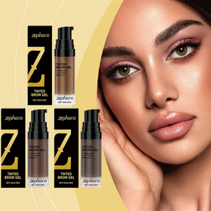 Gel teinté pour sourcils Zephoco, waterproof, longue tenue, maquillage, brun clair, brun foncé, gris, crème colorante pour sourcils - Product Image 2