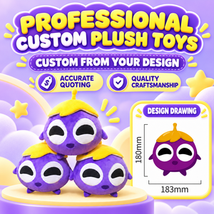 Fabricante de Peluches Personalizados con Diseño de Mascota de Dibujos Animados en Color Morado, Muñeco de Peluche Suave, Diseño Personalizado para Regalos de Marca, OEM ODM - Product Image 4