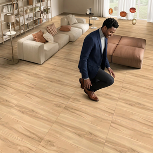 Carreaux en porcelaine imitation bois naturel Berlin Wood Beige 600x1200mm 9mm pour sol et mur extérieur, qualité supérieure - Product Image 6