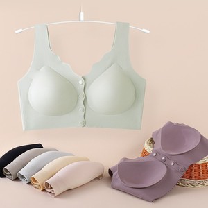 Reggiseno da donna <span class=keywords><strong>con</strong></span> <span class=keywords><strong>apertura</strong></span> frontale, senza fodera, senza cuciture, traspirante, confortevole, <span class=keywords><strong>con</strong></span> coppe grandi imbottite e spalline larghe - Product Image 2
